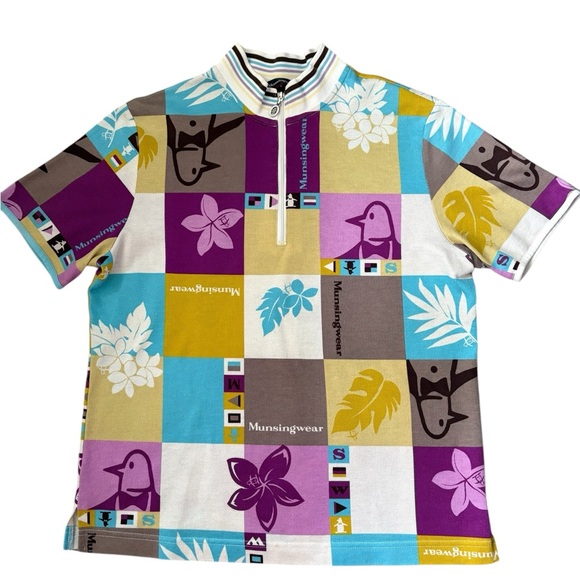 RARE VINTAGE Munsingwear Grand Slam Made in Japan Penguin Polo Shirt Size L - Picture 5 of 16